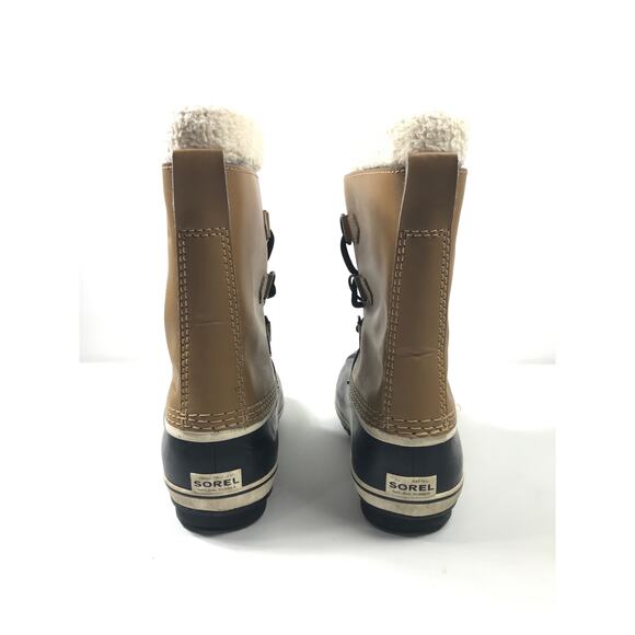 Sorel Men's Caribou Winter Snow Boots Waterproof Brown US 6 EU38 Faux Fur Lining - Picture 3 of 10